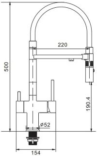 Смеситель для кухни Rose R958C белый
